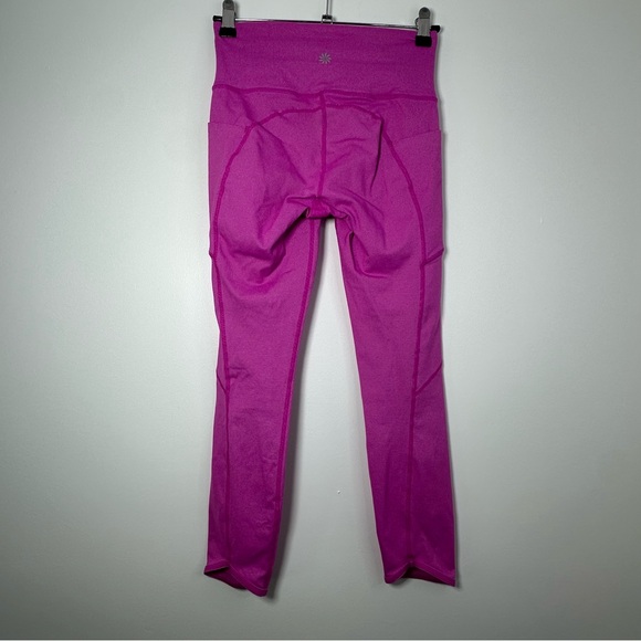 Athleta Women’s Striped Pink Chaturanga To Town Athletic Leggings Size XS - Picture 2 of 7